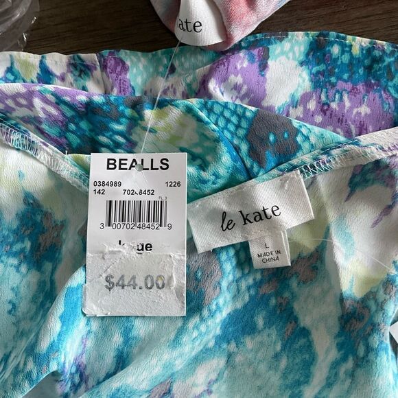 Le KATE Blue Pattern  CAMISOLE - NWT - Picture 4 of 5